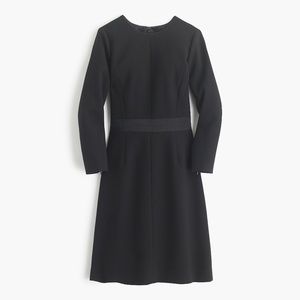 Classic J. Crew Black Wool Crepe Dress/8